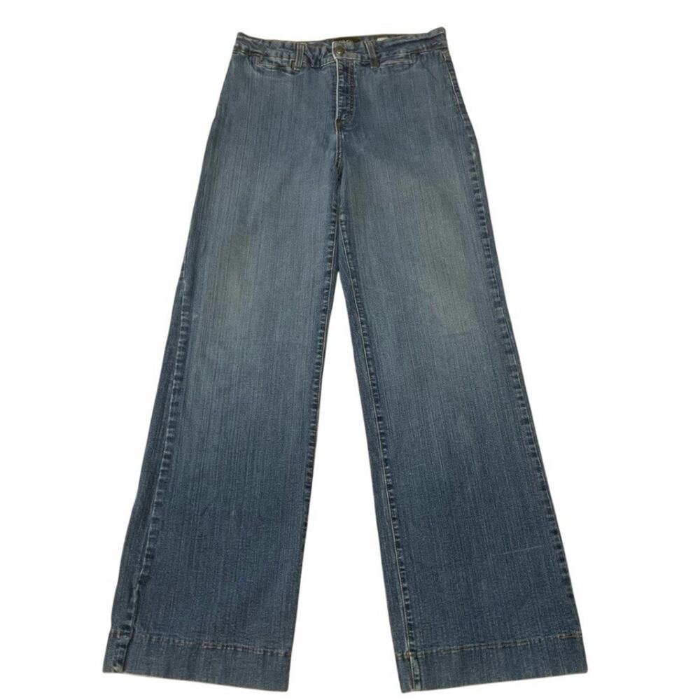 Vintage NYDJ Jeans Y2K Wide Leg Stretch Made in USA Size 14 High Rise